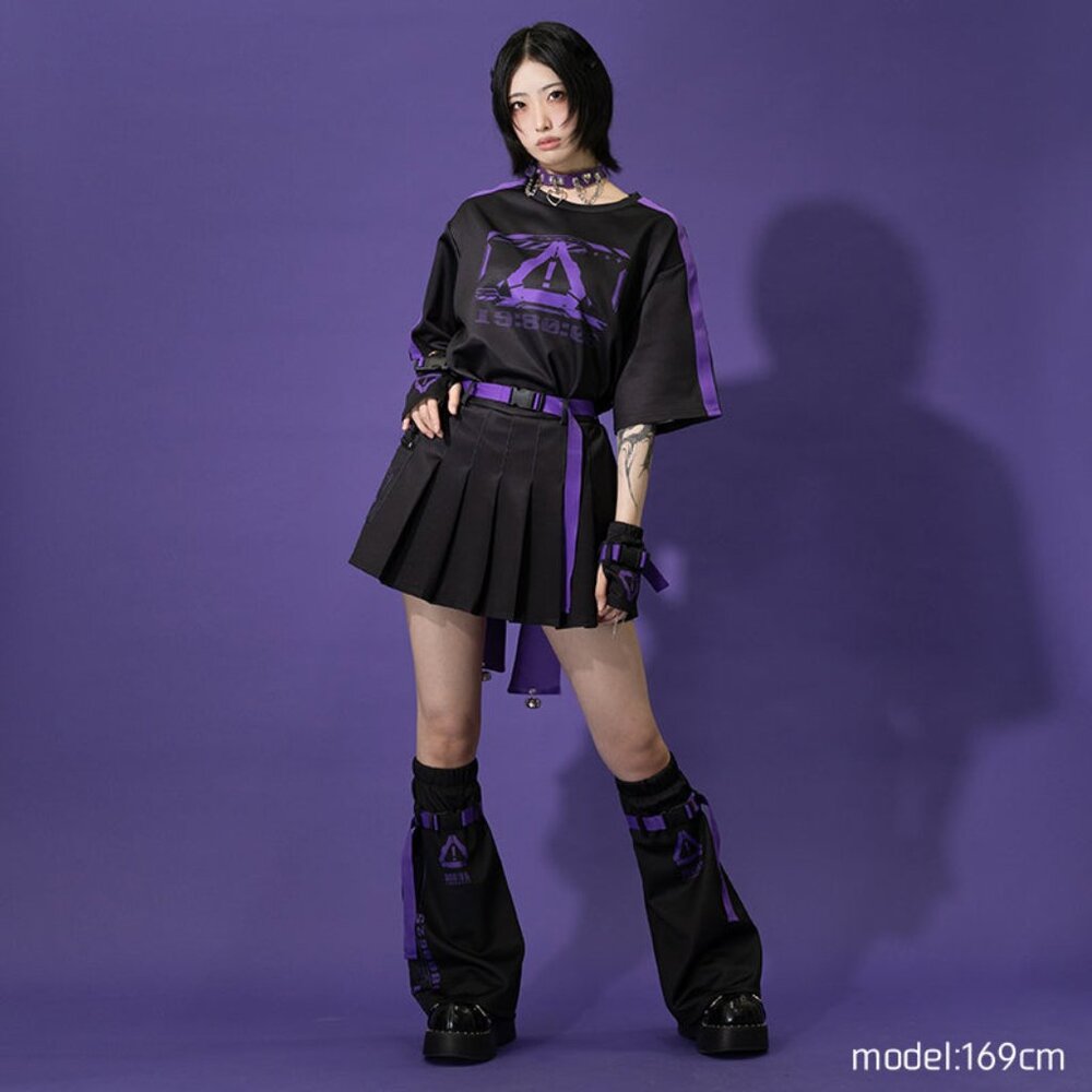 New Acdc Rag Error Code Cyberpunk Tech Pleated Bl… - image 8